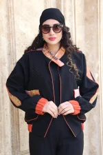 کت ژاکارد تکه دوزی