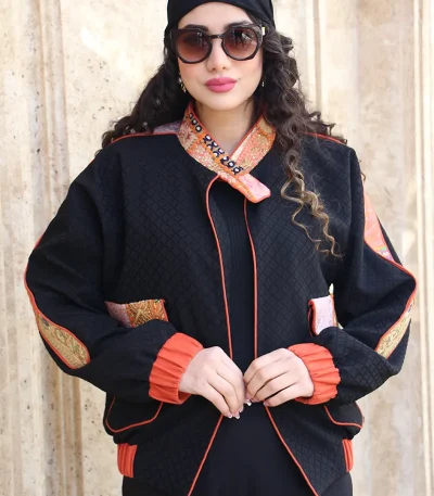 کت ژاکارد تکه دوزی