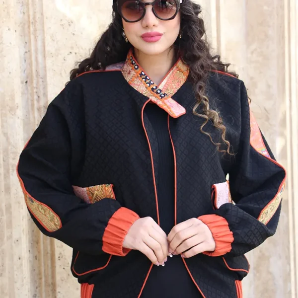 کت ژاکارد تکه دوزی